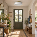 Charger l'image dans la visionneuse de galerie, Metal Flush Mount Ceiling Fixture with Frosted Diffuser