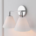 Cargar imagen en el visor de la Galería, Aplique de pared Conica Cone: iluminación moderna de vidrio de 1, 2 y 3 luces
