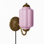 Cargar imagen en el visor de la Galería, Eloise fluted milk-glass plug-in wall sconce