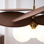 Charger l'image dans la visionneuse de galerie, Lustre Orrise à pétales en étages - Métal moderne et tissu pour salons et salles à manger