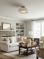 Load image into Gallery viewer, Cerova Contemporary Porcelain Flush Mount Ceiling Light – Soft Ambient Illumination for Hallways and Offices
