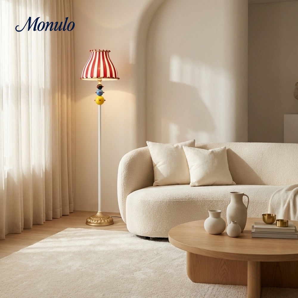 Lampadaire sculptural Festilo Circus - Lampadaire contemporain arqué pour salons et espaces détente