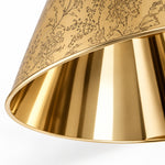 Charger l'image dans la visionneuse de galerie, Cone Shade Floral Etching Antique Brass Flush Mount