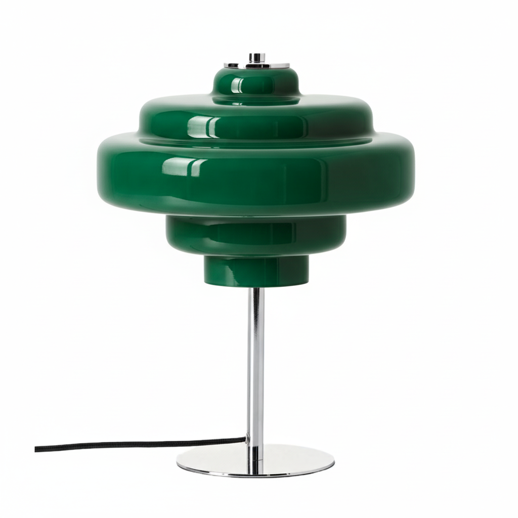 Koloro Minimalist Curved Glass Table Lamp – Contemporary Home Décor Light Fixture