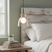 Lámpara Colgante Quenora Ripple – Pantalla de Vidrio Ondulado para Comedor o Cocina U23