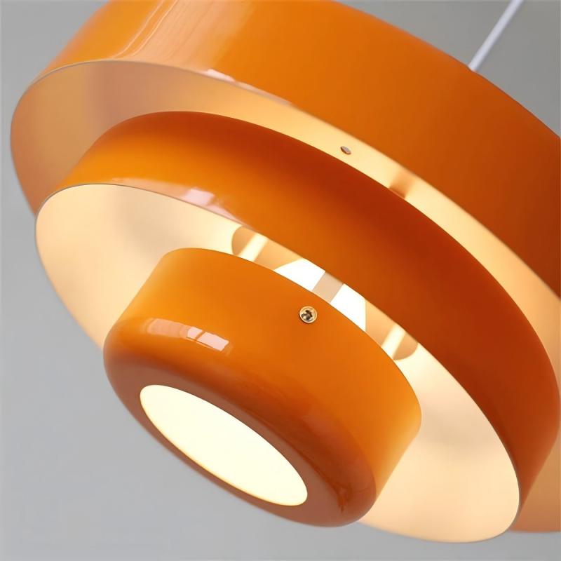 Lámpara Colgante Malero de Tres Capas con Macarons - Iluminación Moderna en Forma de Disco para Comedor o Salón N52