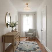 Lámpara de Techo Moderna Nalaviro - Pantalla de Vidrio para Sala y Recibidor