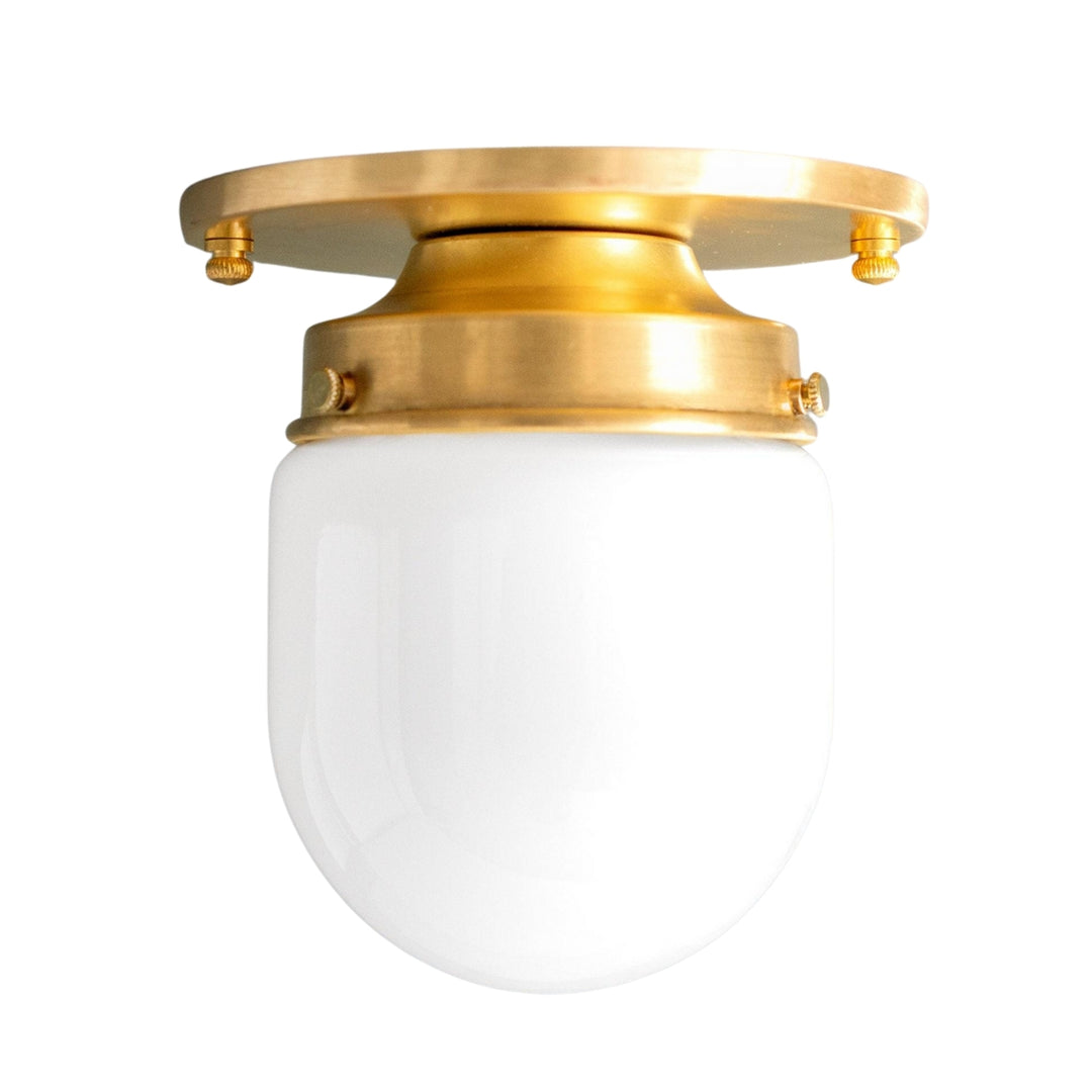Opalume Glass Flush Mount Ceiling and Wall Light - Art Deco Small Globe Fixture
