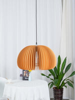 Bild in Gallery-Viewer laden, Rounded Wood Slat Swag Pendant Light