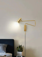 Load image into Gallery viewer, Adjustable Arm Plug In Wall Lamp