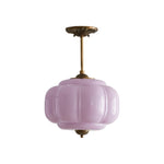 Cargar imagen en el visor de la Galería, Lámpara colgante Eloise de vidrio lechoso festoneado de inspiración vintage: lámpara de acento moderna para cocina y dormitorio.
