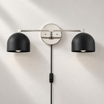 Charger l'image dans la visionneuse de galerie, Metio Dome Mid-Century Metal Plug-In Wall Light