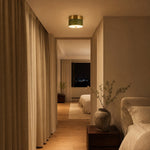 Load image into Gallery viewer, Green jade flush mount ceiling lamp beside a bedroom walkway
