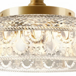 Load image into Gallery viewer, Zenarivo Vintage Floral Glass Semi Flush Mount Ceiling Light - Modern Cabin Style for Living Room