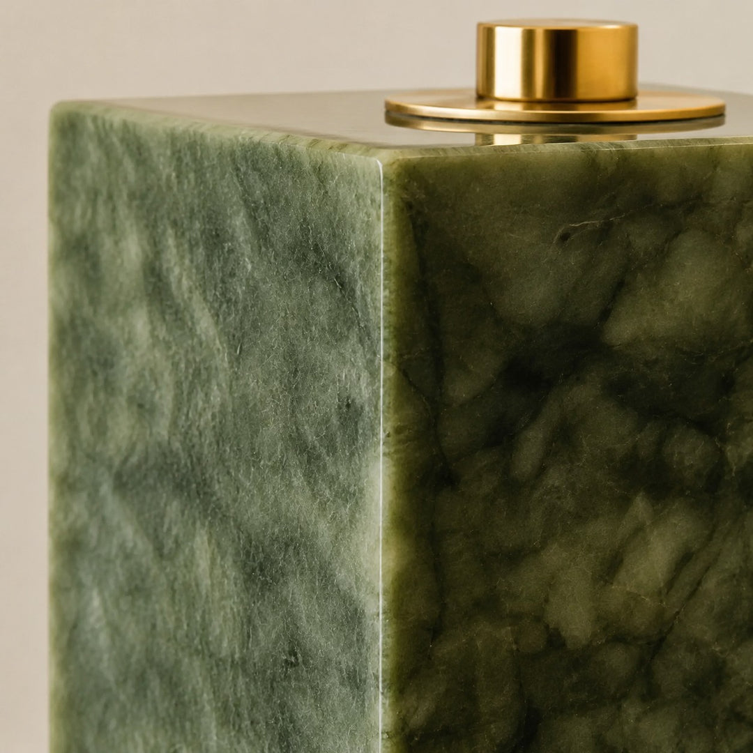 Natural Green Jade Stone Wall Sconce
