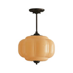 Cargar imagen en el visor de la Galería, Lámpara colgante Eloise de vidrio lechoso festoneado de inspiración vintage: lámpara de acento moderna para cocina y dormitorio.

