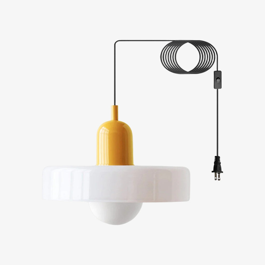 Bauhaus Colorful Glass Plug-In Pendant Light