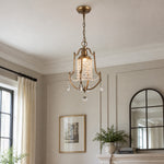 Load image into Gallery viewer, French Country Crystal Bell Pendant Light