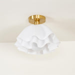 Load image into Gallery viewer, Lustra Pleated Retro Brass Acrylic Ceiling Light