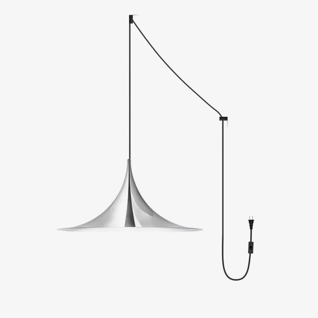 Arch-Shaped Aluminum Plug-In Pendant Light