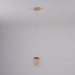 Bild in Gallery-Viewer laden, Clear Rippled Glass Plug-In Pendant