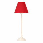 Load image into Gallery viewer, Rose red fabric shade French country metal table lamp