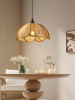Bild in Gallery-Viewer laden, Layered Rattan Petal Plug-In Swag Pendant
