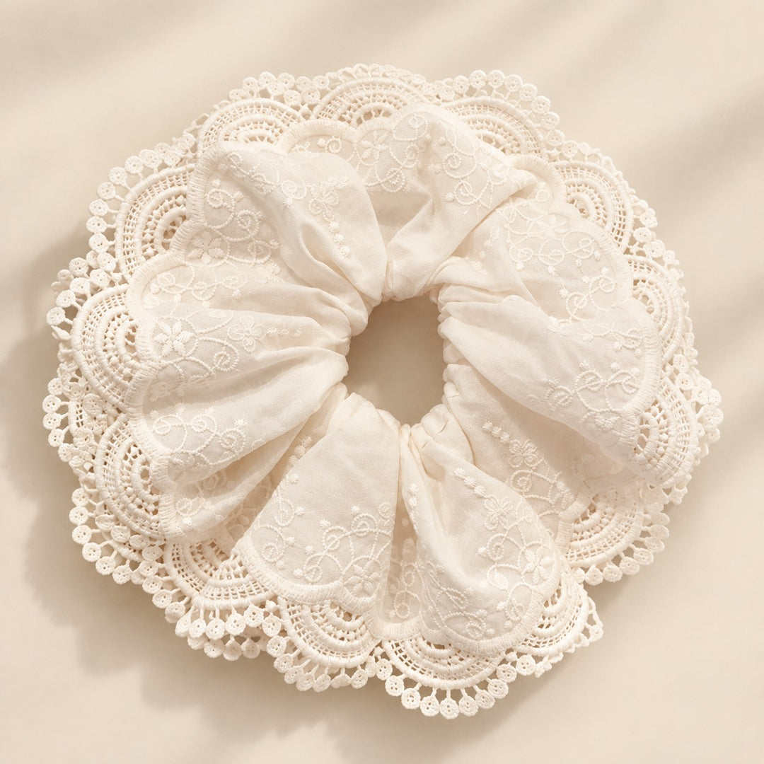 Vintage Lace Lamp Shade Covers with Bows, Pearls & Floral Details