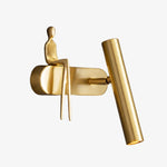 Cargar imagen en el visor de la Galería, Brass right spotlight wall sconce SKU
