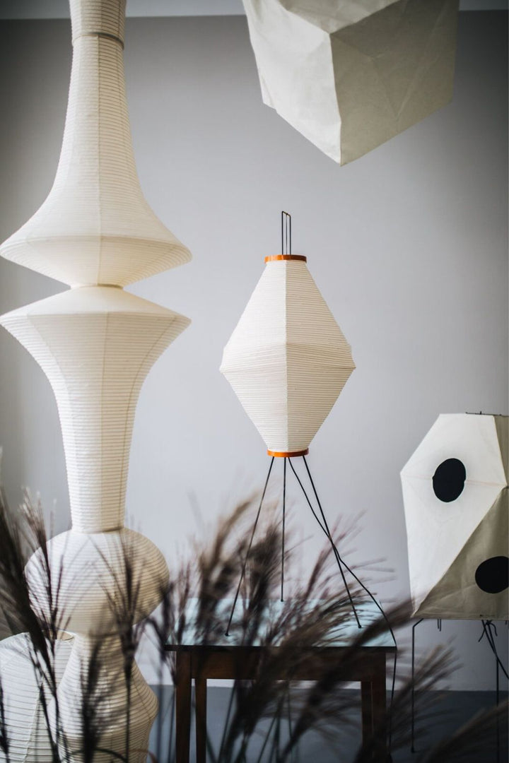 White Handcrafted Mulberry Paper Swag Light