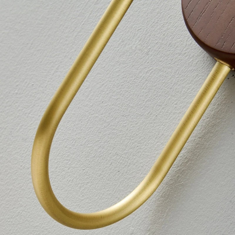 Aplique de pared de tela de madera maciza