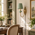 Cargar imagen en el visor de la Galería, Rowanea Fabric Shade Ceramic Plug-In Wall Sconce