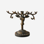 Cargar imagen en el visor de la Galería, Vintage Deer Head Iron Candle Holder