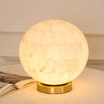 Load image into Gallery viewer, Alabaster Ball Table Lamp