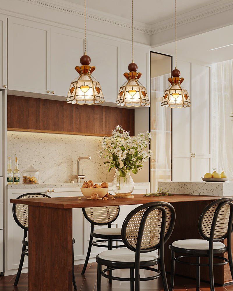 Colorful Decorative Glass Plug-In Swag Pendant
