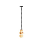 Bild in Gallery-Viewer laden, Black Metal Alabaster Chain Swag Chandelier