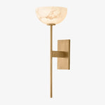 Cargar imagen en el visor de la Galería, Natural brass Spanish marble wall sconce