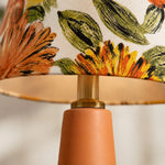 Load image into Gallery viewer, Liberty Fabric Floral Ceramic Table Lamp with Orange Handmade Base