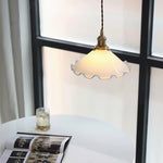 Load image into Gallery viewer, White Sculptural Glass Plug-In Pendant