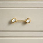 Cargar imagen en el visor de la Galería, French Vintage Cashew Shell Brass Cabinet Knobs and Pulls - image 11