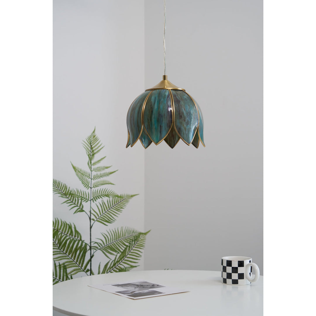 Lampe à suspension rétro Lotus
