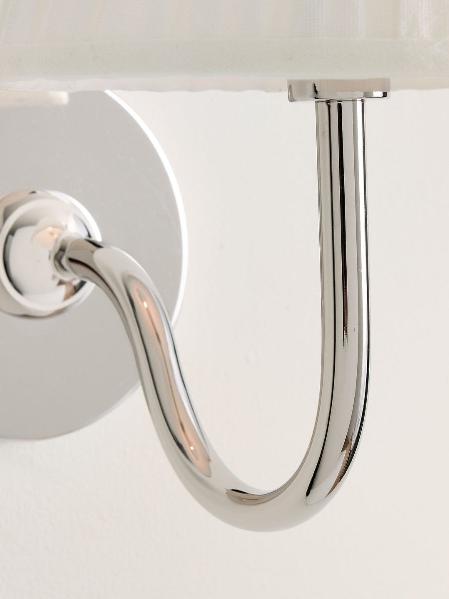 Aplique de pared con pantalla de tela y pantalla de tambor - Aplique plisado clásico 