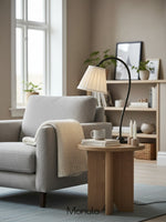 Load image into Gallery viewer, Luvora Fabric Drum Table Lamp - Pleated Shade Retro Design For Bedroom
