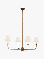 Load image into Gallery viewer, Sleek Chandelier Featuring Layered Linear Silhouette
