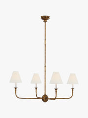 Sleek Chandelier Featuring Layered Linear Silhouette