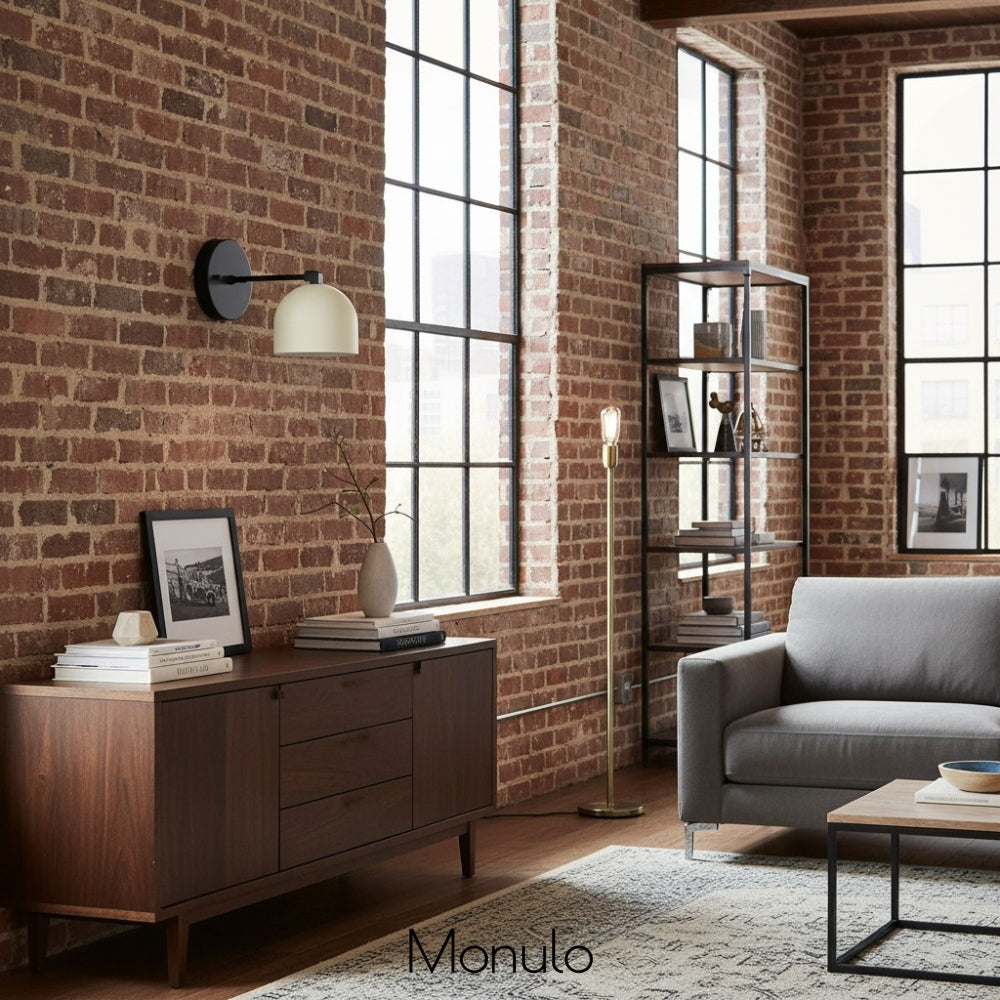 Metio Dome Industrial Modern Wall Sconce – Soft Ambient Light for Hallways