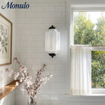 Charger l'image dans la visionneuse de galerie, Applique murale vintage en verre laiteux festonné Eloise - Éclairage d'appoint moderne pour salle de bain et chambre