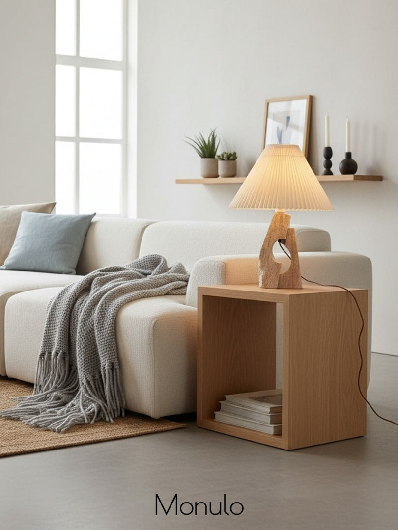 Modern Artistic Stone Pillar Travertine Table Lamp M05