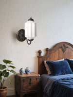 Load image into Gallery viewer, Vintage Milk Glass Sconce Bedside Hallway Eloise Wall Sconce
