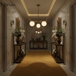 Load image into Gallery viewer, Glorica Glass Modern Decorative Glass Globe Chandelier – Modern Ceiling Light Fixture for Dining Rooms &amp; Living Spaces
